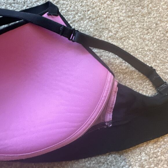 Victoria's Secret PINK Black Rhinestone Wear Everywhere Wireless Push Up 34D - Picture 6 of 10